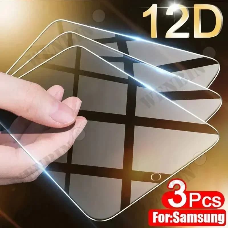3 pezzi di vetro temperato per Samsung S26 S25 S24 S23 S22 Ultra Plus A57 A56 A37 A36 A17 A16 protezione dello schermo vetro protettivo completo