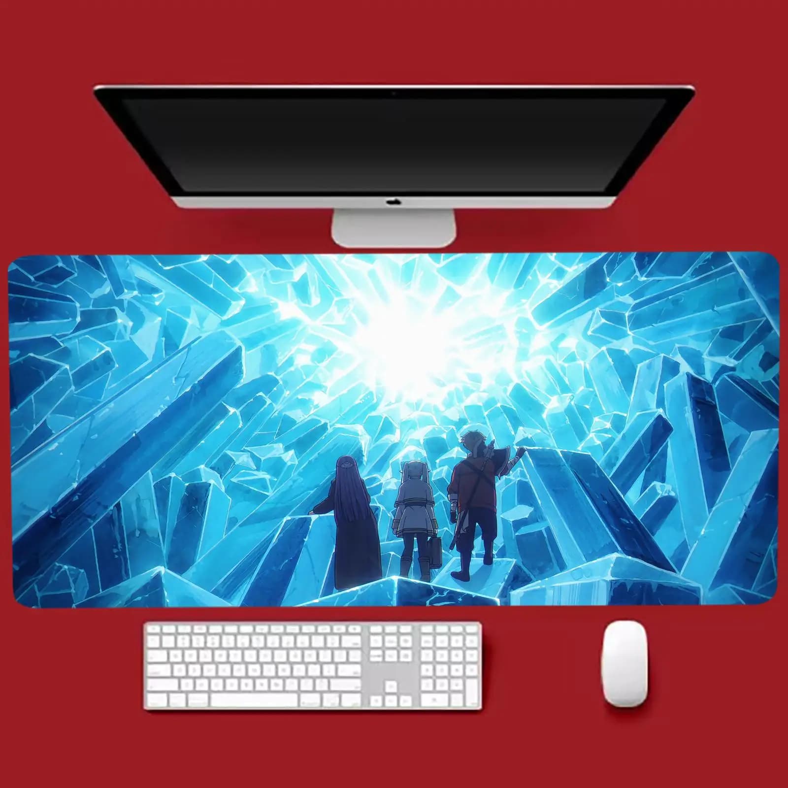Nuovo Tappetino per Mouse XXL Frieren Beyond Journey's End, Tappetini per Tastiera PC, Tappetino da Scrivania, Accessori Gaming, Mousepad per Casa