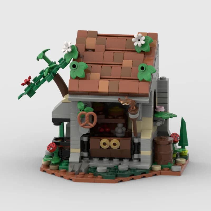 311 MOC giocattolo da costruzione Modelli da forno medievale, un set di giocattoli di assemblaggio creativo fai-da-te adatto a tutti gli appassionati di architettura