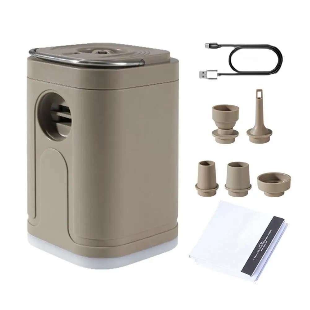 Pompa per auto Pompa d'aria elettrica wireless portatile con 5 ugelli Pompa di sgonfiaggio per gonfiaggio di ricarica USB per mini compressore gonfiabile