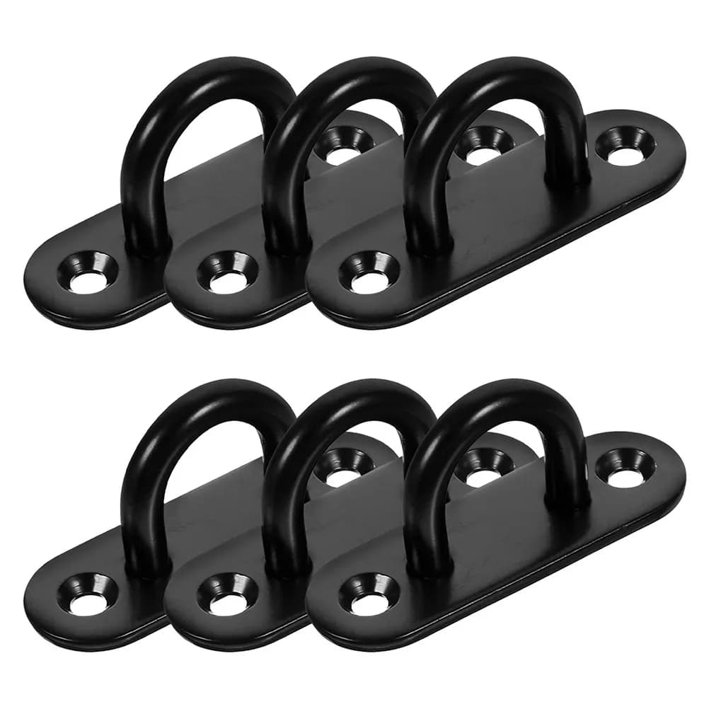 6Pcs Stainless Steel U-Shaped Ceiling Hooks Heavy Duty Ring Hook Mount for Punching Bag Swing Hammock Ceiling Fan Hanging