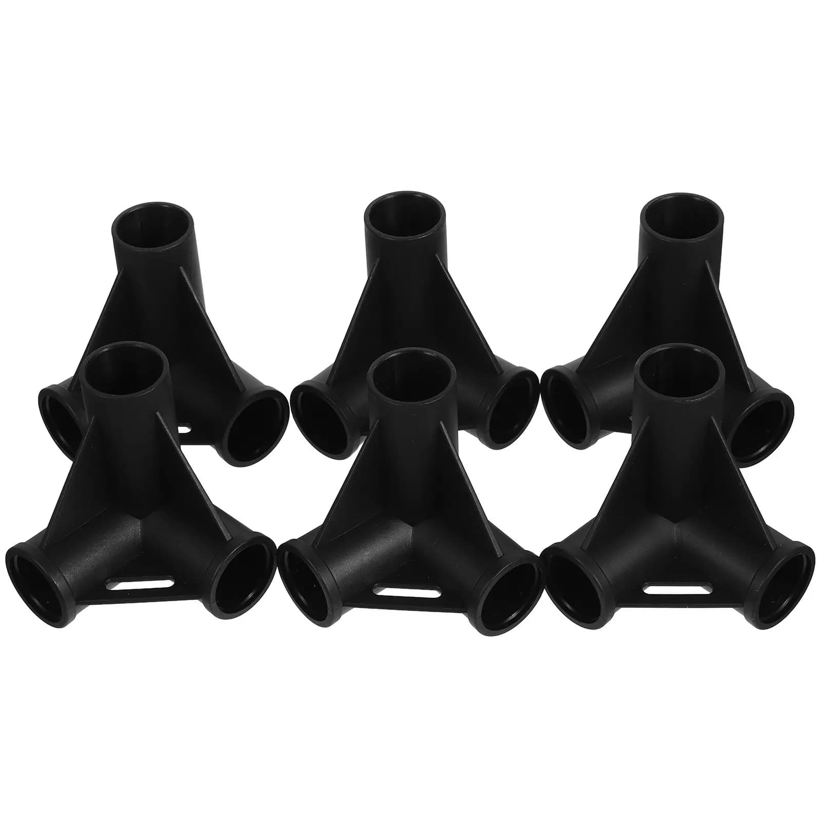 Kit di 6 Pezzi per Riparazione Tende da Campeggio, Connettori per Tettoie per Animali Domestici, Accessori Neri per Riparazione Struttura