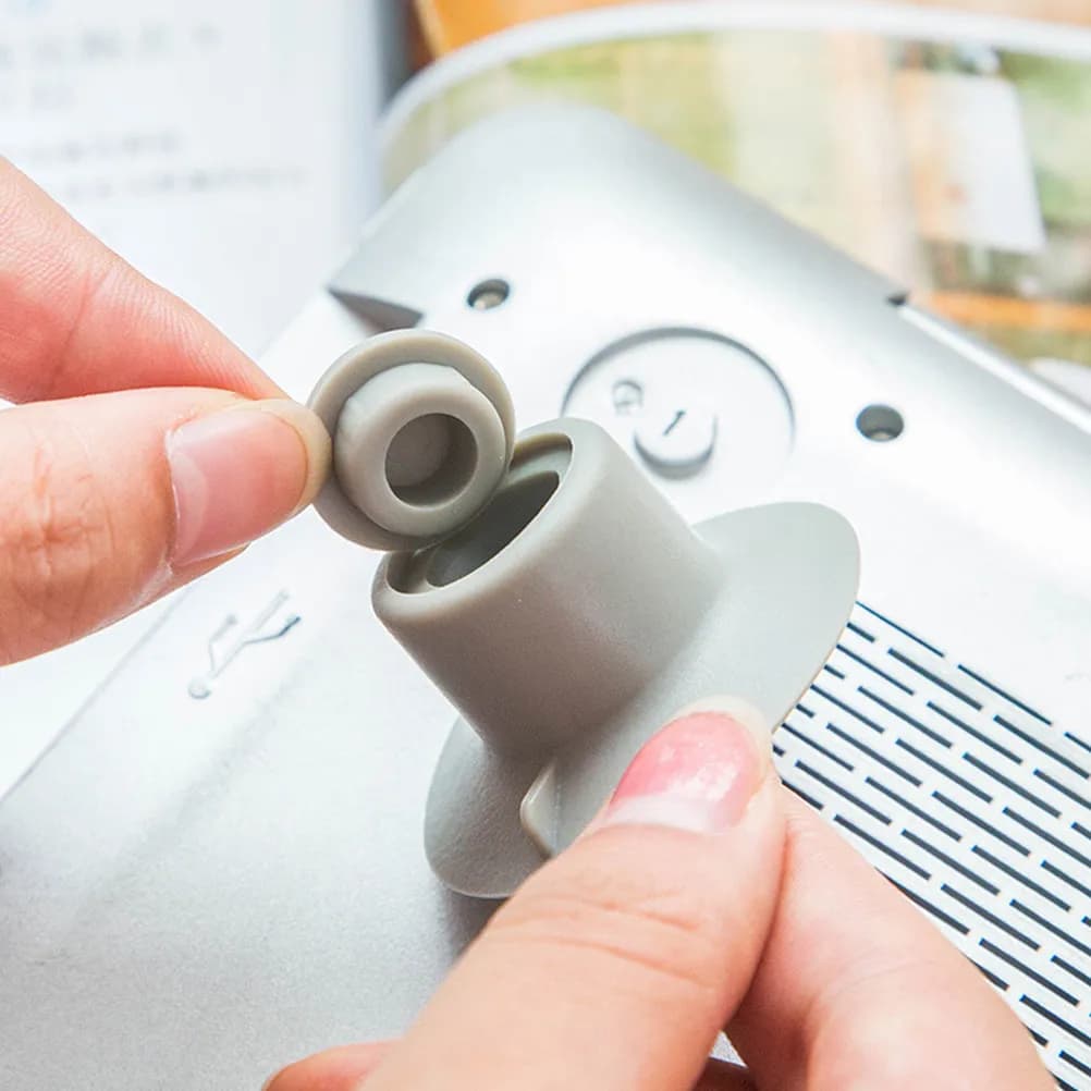 Set di 8 Supporti Ergonomici per Laptop con Cuscinetti in Silicone, Design Ventilato, Antiscivolo e Stabile per Notebook e Tablet