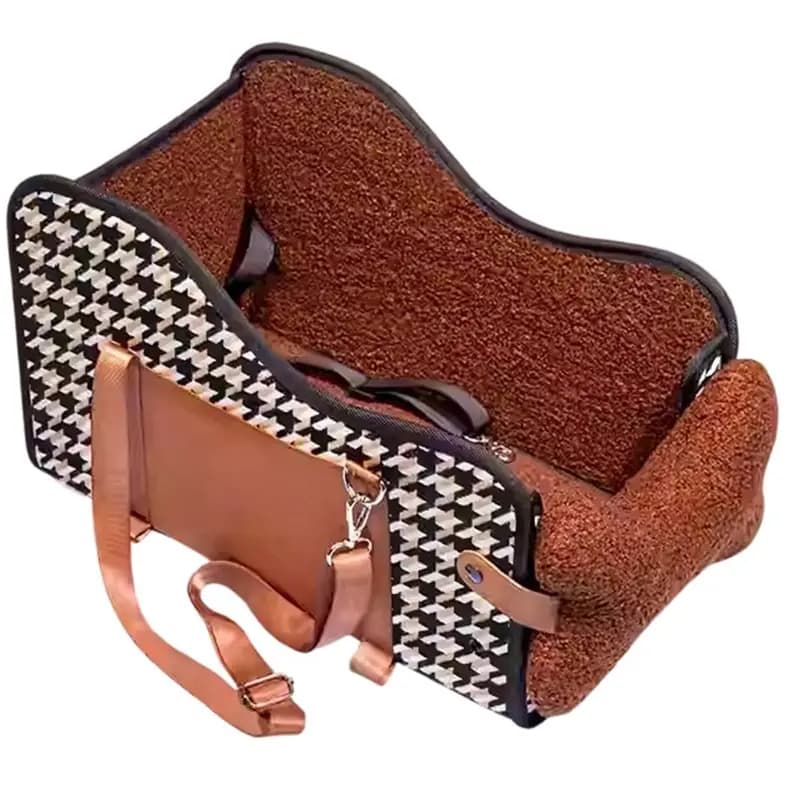 ABRU-Center Console Dog Car Seat For Small Dogs, Puppy Armrest Booster Seat, Universal Fit Dog Car Seat