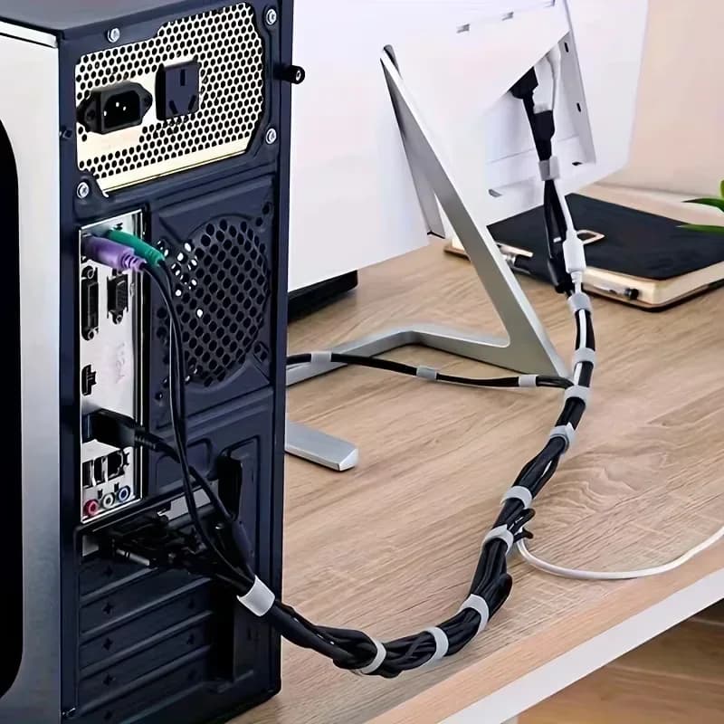 5/10 pz Fascette stringicavo da 1M riutilizzabili con chiusura a strappo adesiva, in nylon, per organizzazione e imballaggio, strumento fai da te per l'organizzazione e lo stoccaggio