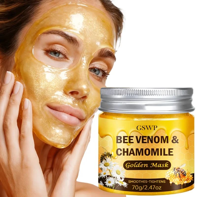 GSWP Bee Venom Golden Mask,with chamomile extract. Reduces fine lines and wrinkles for skincare.70g/140g