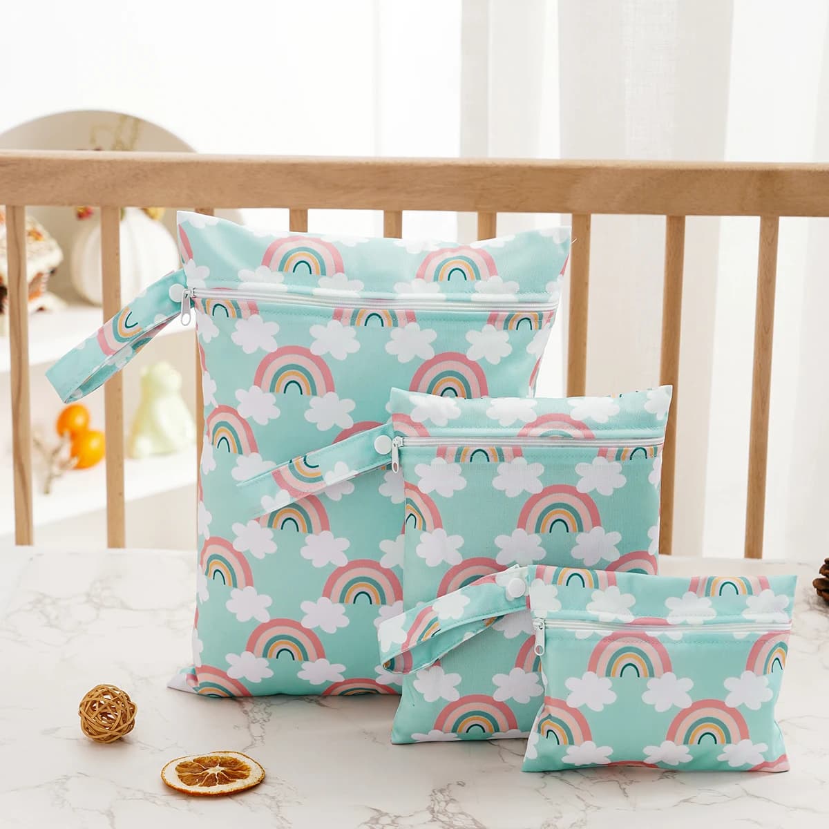 Kangobaby #My Soft Life# 3pcs Set Washable Reusable Baby Blanket Storage Bag Easy Carry Multifunctional Travel Bag