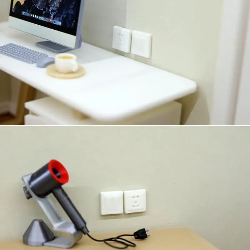 10PCS DIY Accessories Toys 1/12 Dollhouse Miniature Furniture Scene Props Mini Switch And Socket Model Doll Decoration
