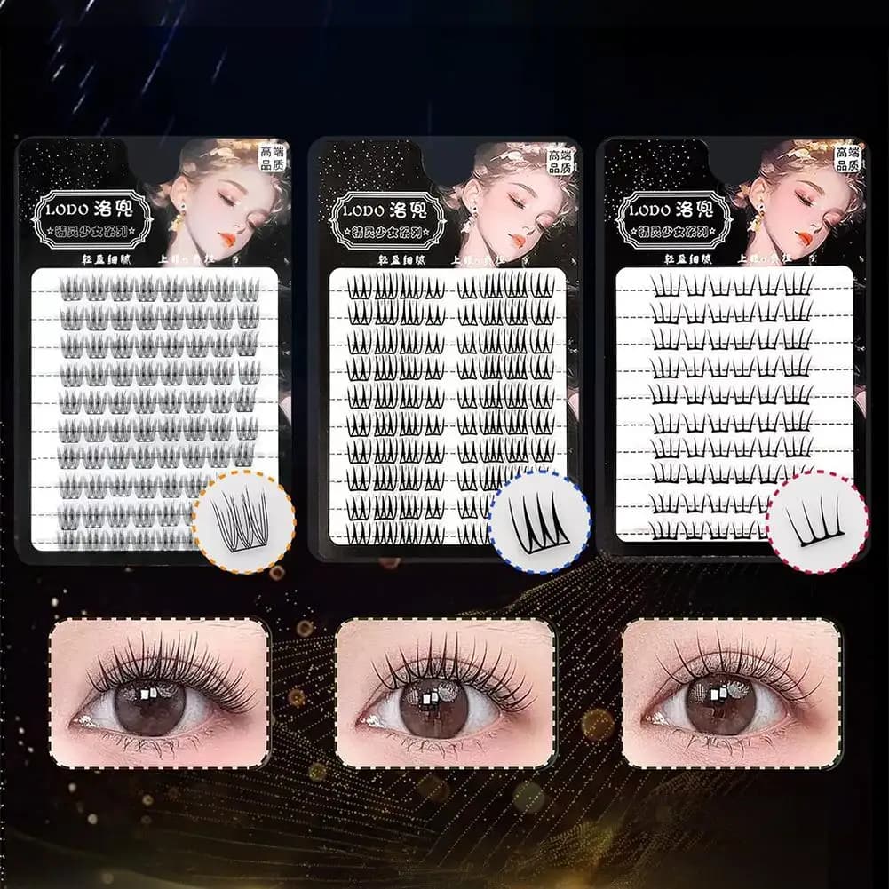 Ciglia finte individuali Estensioni ciglia tipo U Ragazze Occhi Natura Ciglia morbide artificiali Idol Trucco