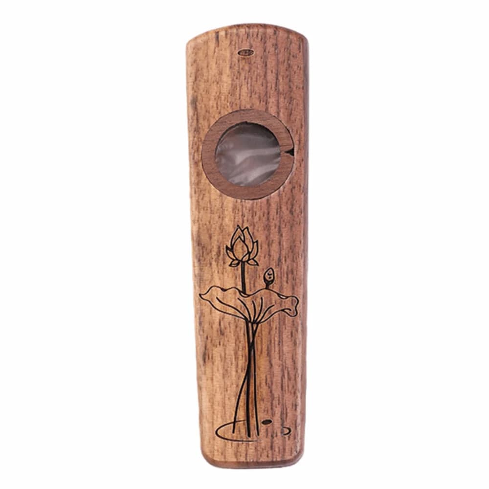 Kazoo in Legno Creativo, Strumento a Fiato Portatile Professionale con Scatola di Conservazione, Facile da Imparare, Strumenti Musicali, Flauti