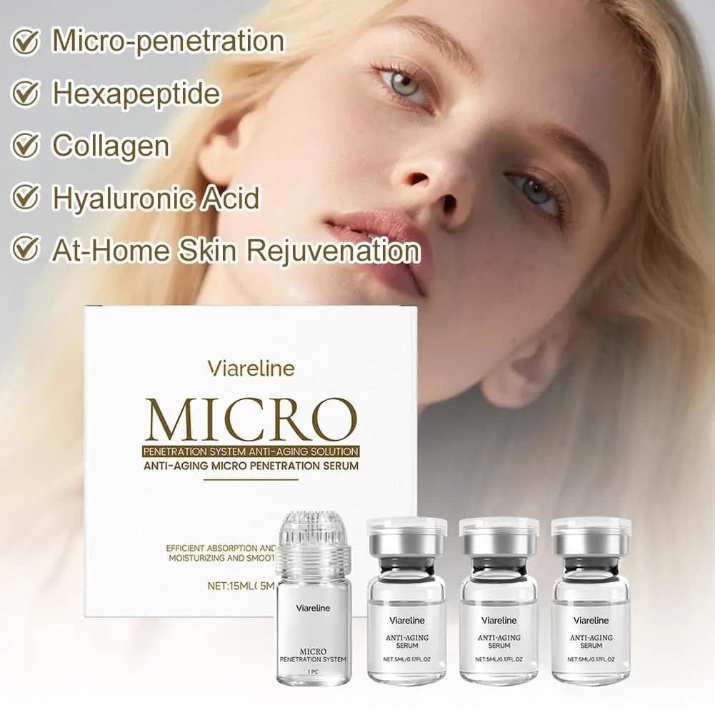 Viareline Collagen Essence Set di Essenze Idratanti, Rassodanti e Purificanti per la Cura della Pelle 1/2 set