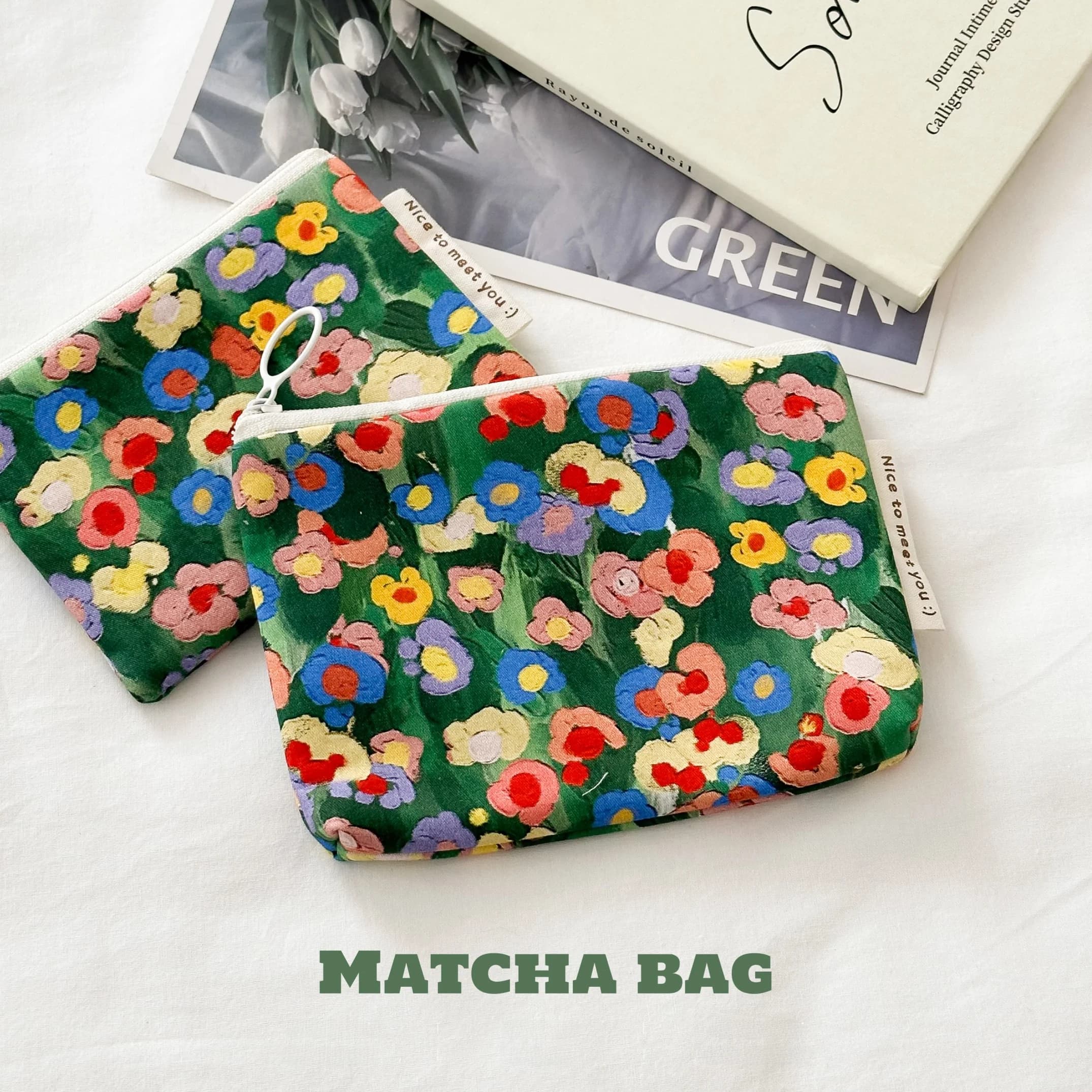 Monet Pittura a olio Borsa porta passaporto in tessuto di cotone Porta carte portamonete portatile con cerniera Donna Uso quotidiano Licenza Guida Docume...