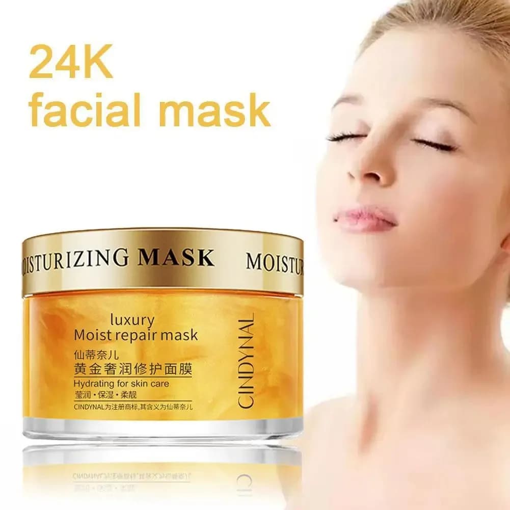 24K Gold Cream For Face Collagen Cream Anti-wrinkle Mask Whitening Sleeping Radiant Skin Racking Nutrient Face Care