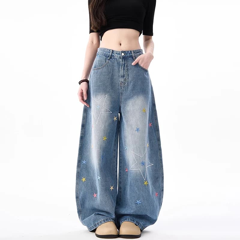 New High Waist Wide Leg Jeans Women's Spring Autumn High End Pants Comfortable Casual Stylish plus Size Denim Trousers