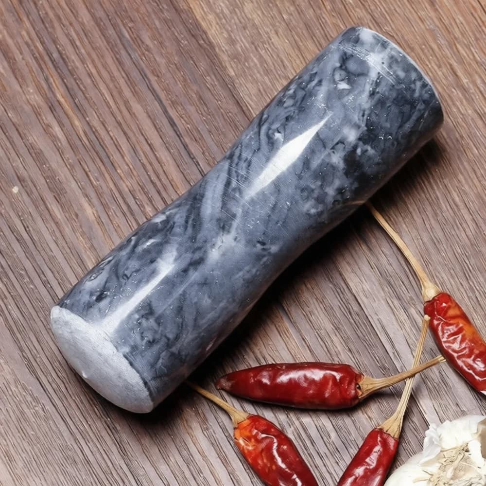 Manual Stone Mortar Pestle Set Garlic Grinder Crusher Heavy Duty Kitchen Tool For Herbs Spices Pesto Natural Stone Basin