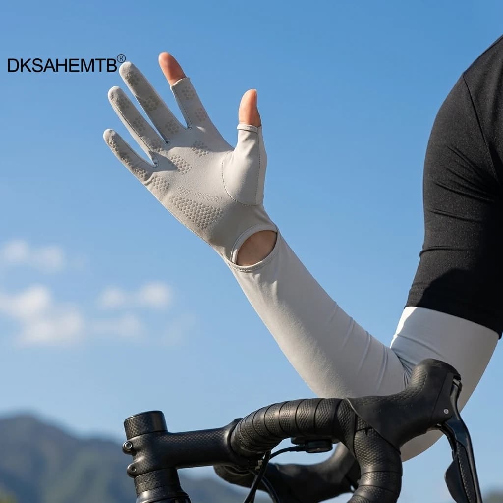 Maniche estive protettive dal sole, traspiranti, in seta ghiacciata, per ciclismo, campeggio, pesca, escursionismo, corsa, fitness, accessori sportivi