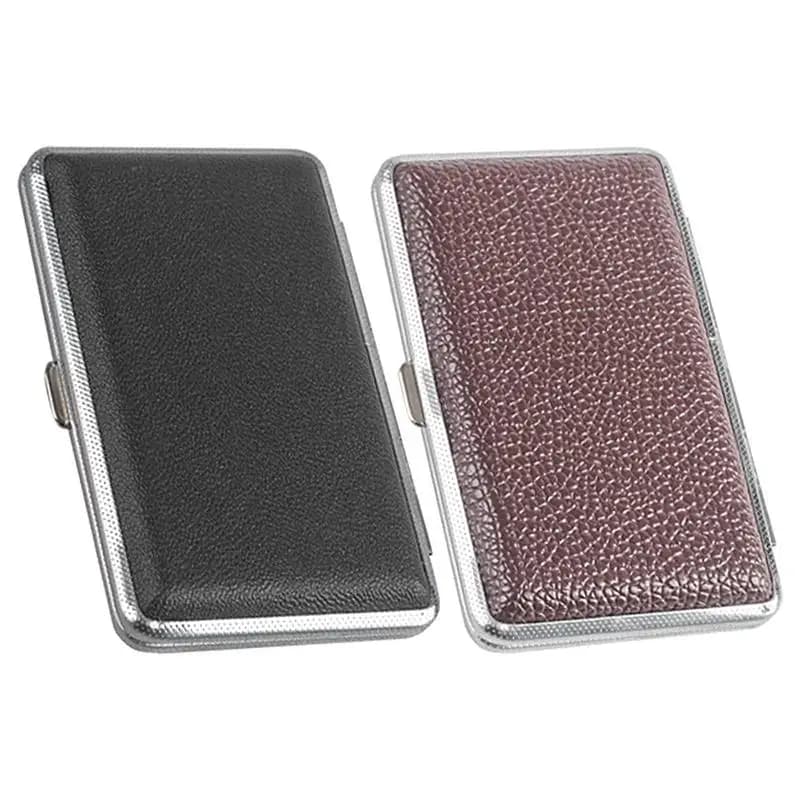 Slim cigarette holder in leather portable storage box Anti-scratch moisture resistant cigarette accessories to contain 20 cigars