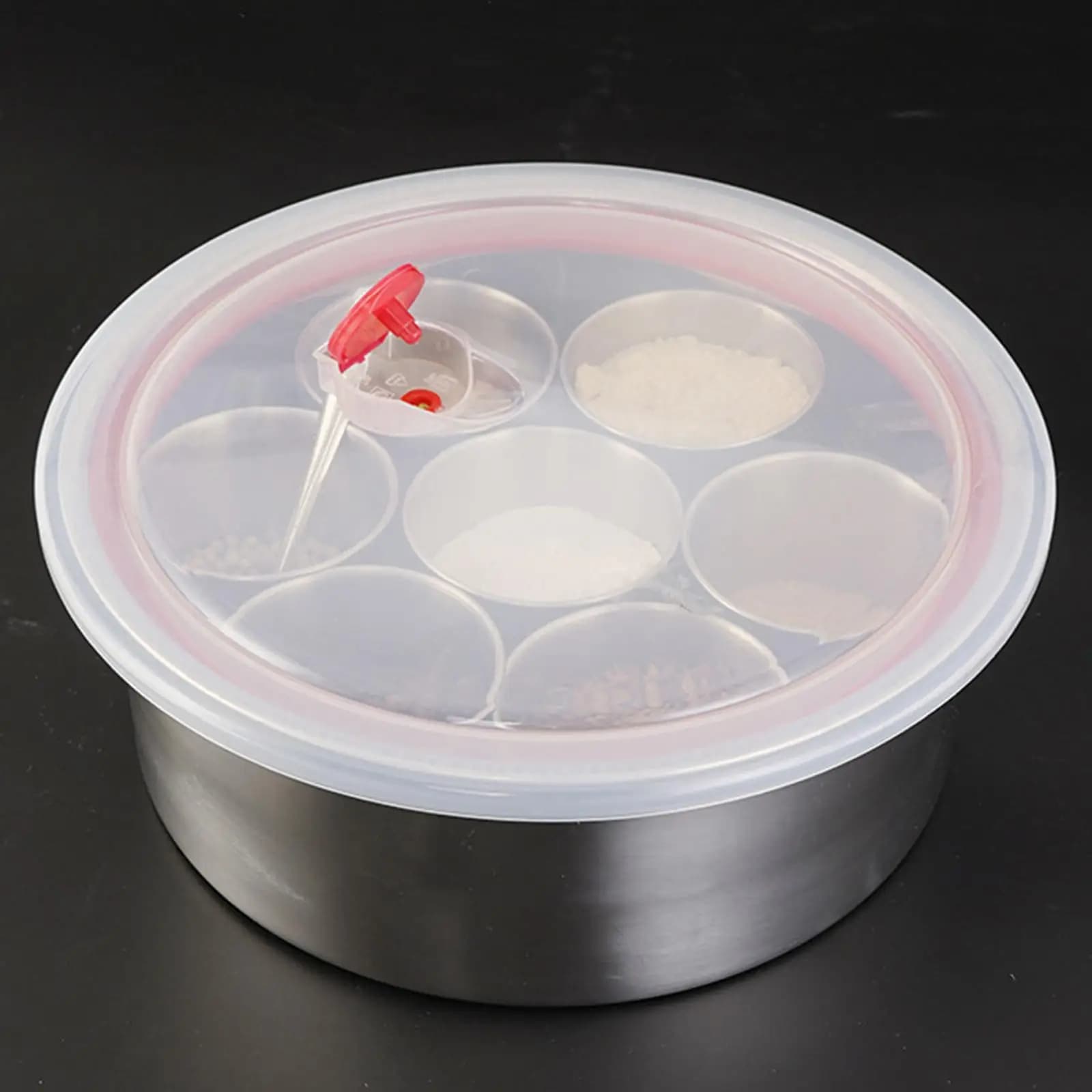 Multi Compartment Seasoning Container Jars Spice Organizer Set with Modular Design for Kitchen Countertop