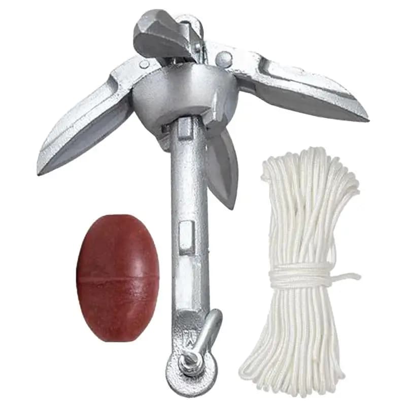 Kit di ancoraggio per kayak Sistema di ancoraggio per kayak compatto Accessori per barche pieghevoli riutilizzabili a sgancio rapido per rafting in kayak sul lago