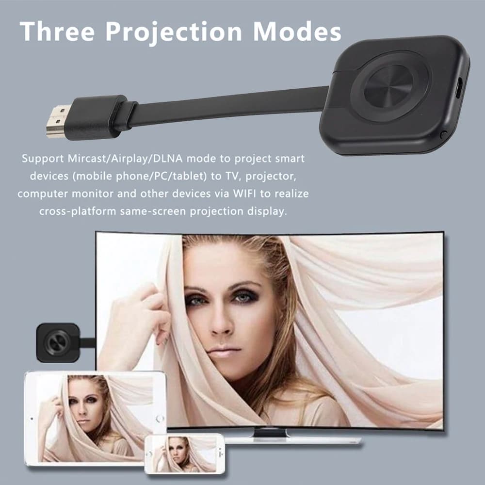 Adattatore universale per specchio schermo wireless 1080P per iOS Android a TV/monitor Proiettore schermo per telefono cellulare