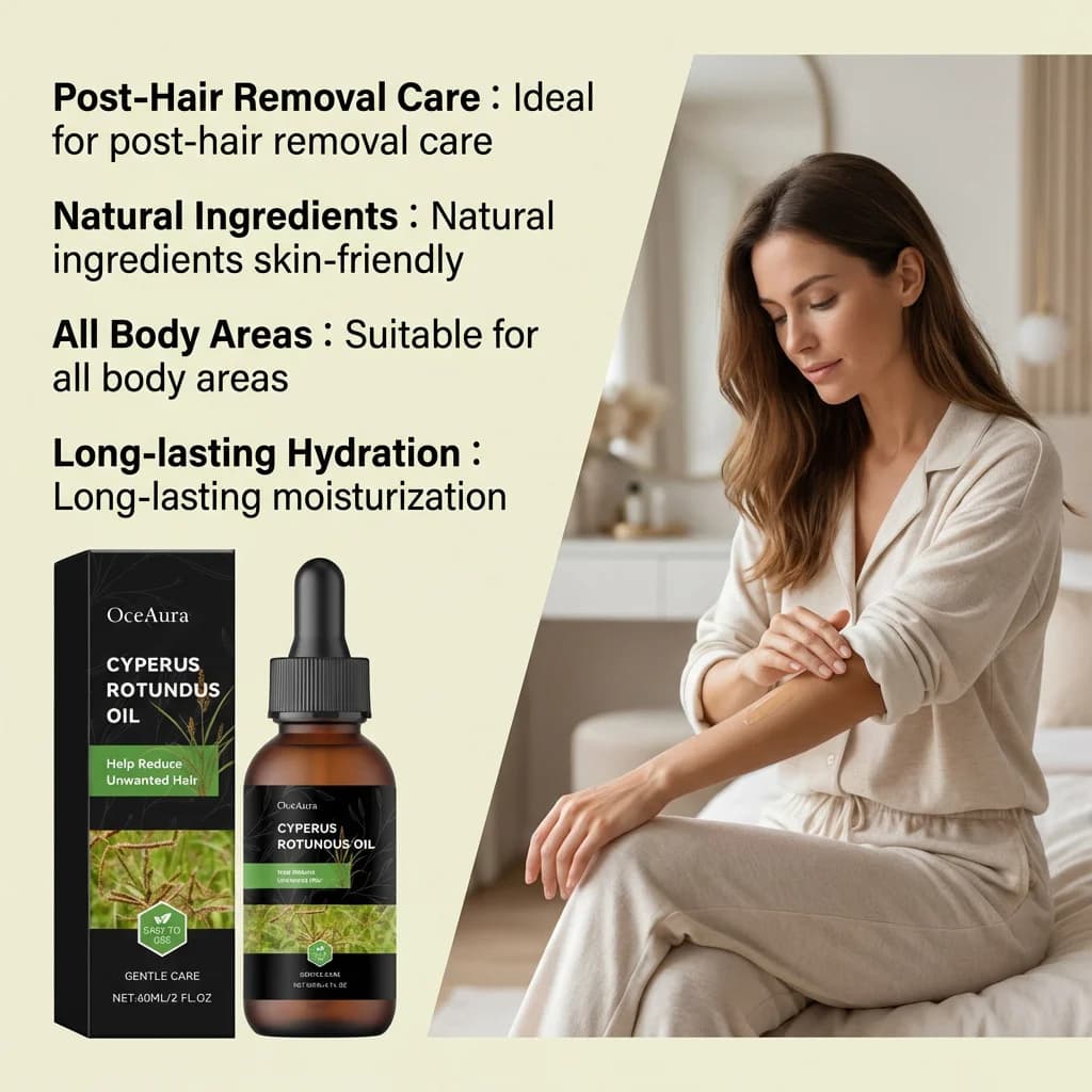 Cyperus Rotundus Soothing Oil Gentle Hair Removal Moisturizing Smoothing Softening Stabilizing Hair Growth Inhibitor Depilatory