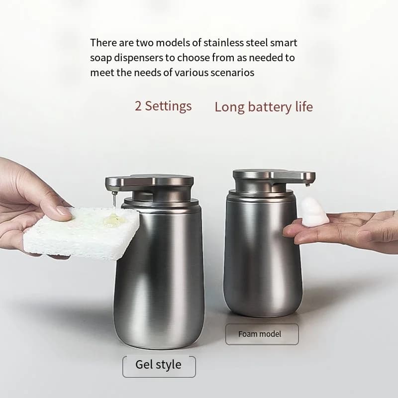 Dispenser automatico di sapone a induzione per bagno e cucina, per schiuma detergente mani e liquido per piatti, doppio uso, flacone portatile per lozione
