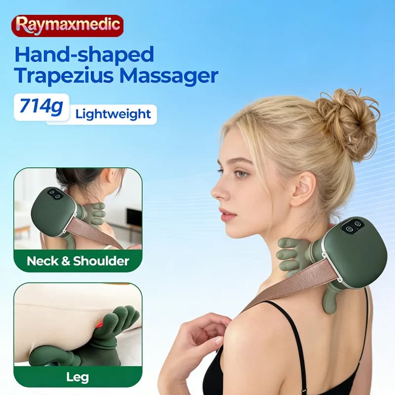 Massaggiatore Bionico per Collo e Spalle Raymax 2026 N7, Cuscino Massaggiante a 3 Livelli per Collo, Cervicale, Vita, Gambe e Muscoli del Corpo