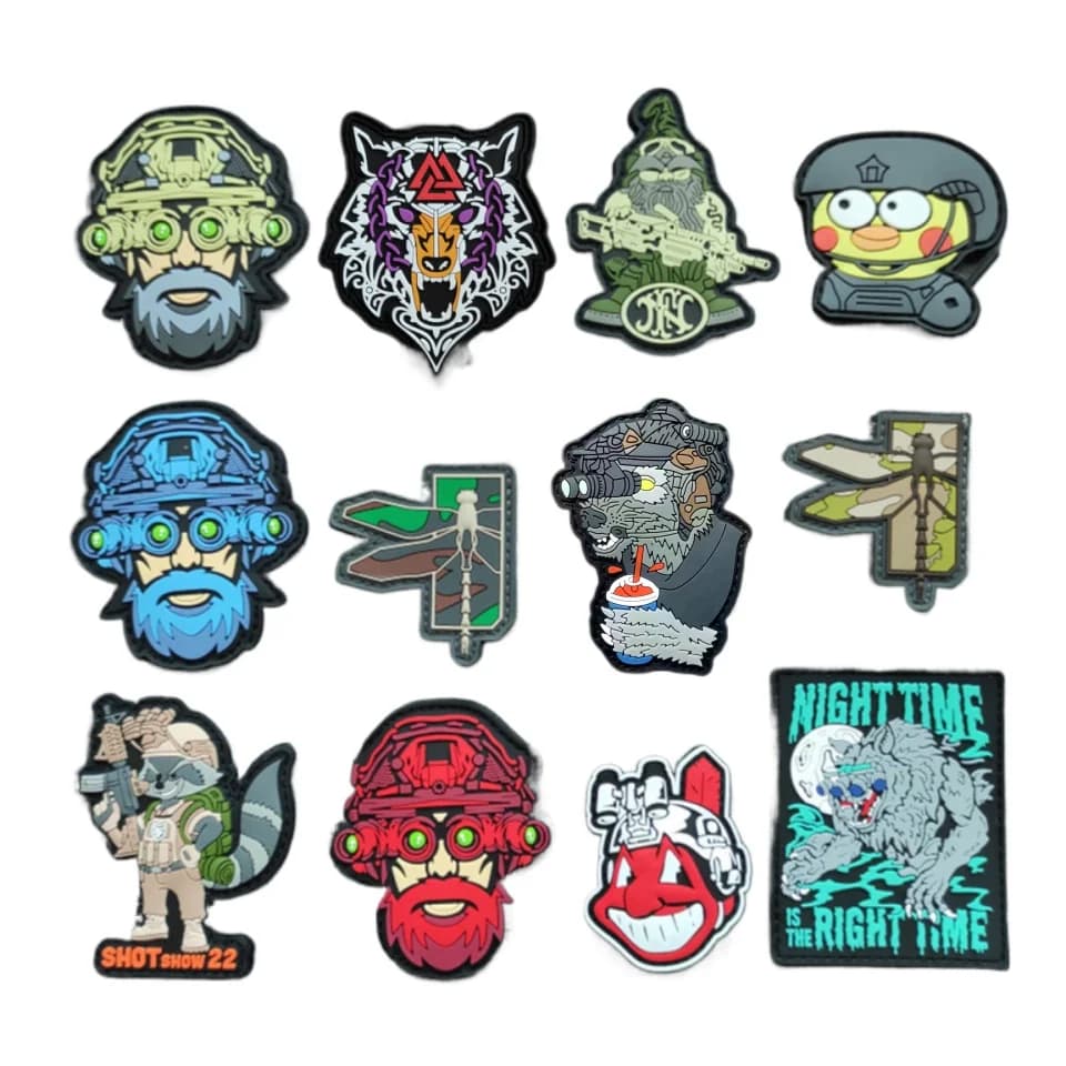 3D PVC Patch Death Telescope badge Hook & Loop Tactical Vest Patch for Moral Dresses Armband Backpck Applique Stickers