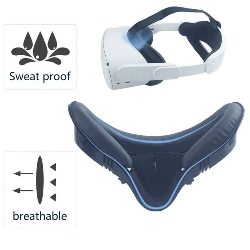 Maschera viso di ricambio in cotone traspirante, impermeabile, anti-sudore, rimovibile e combinabile per Meta/Oculus Quest 2, delicata sulla pelle.