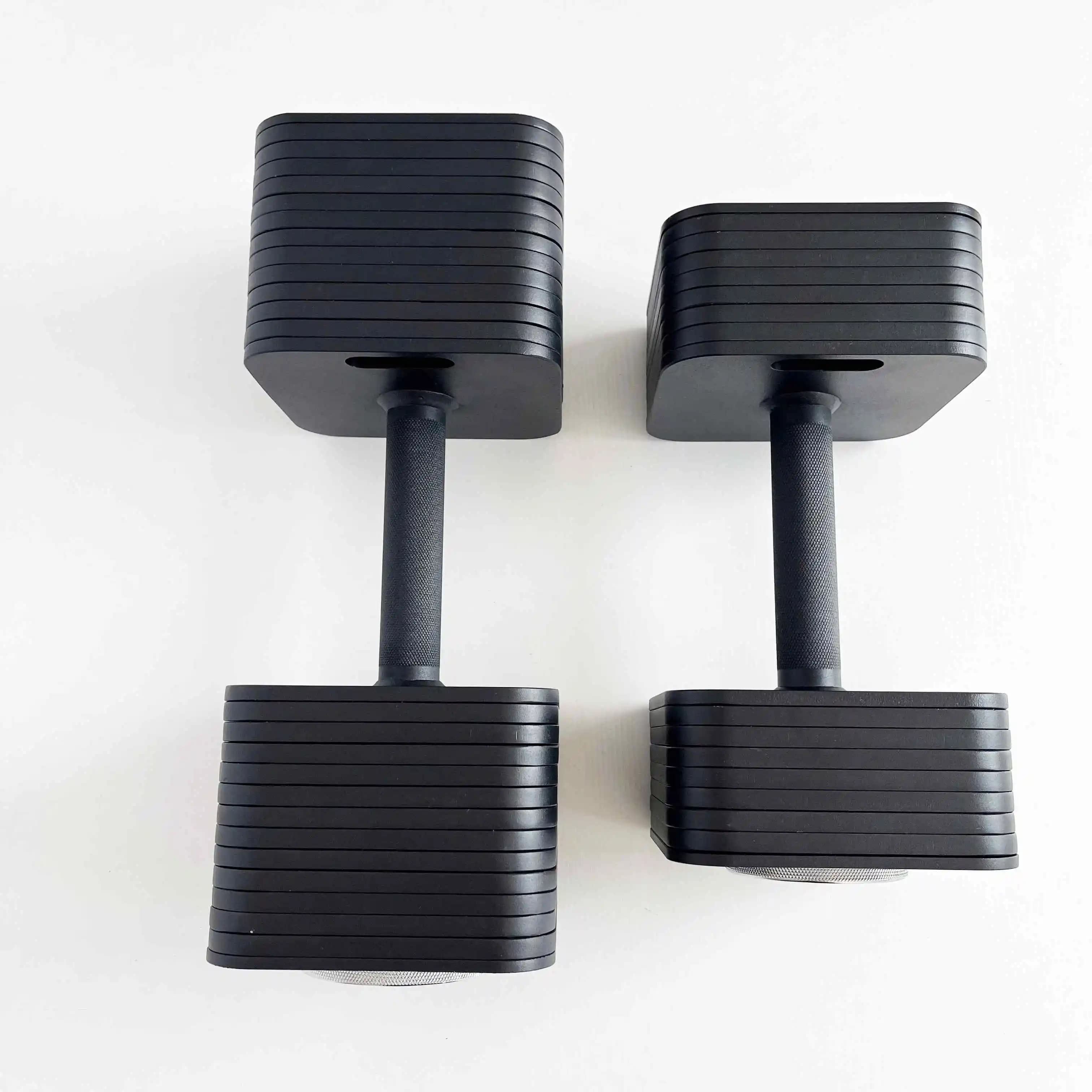 Manubri dumbbells, kettlebells and barbells for versatile fitness training