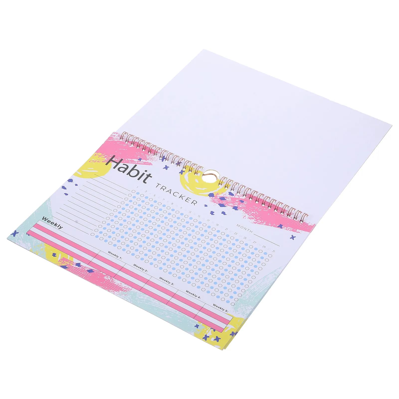 Undated Habit Tracker Planner Spiral Notebook Simple Efficient Layout for Learning Workout Calendar Motivation Journal Teachers