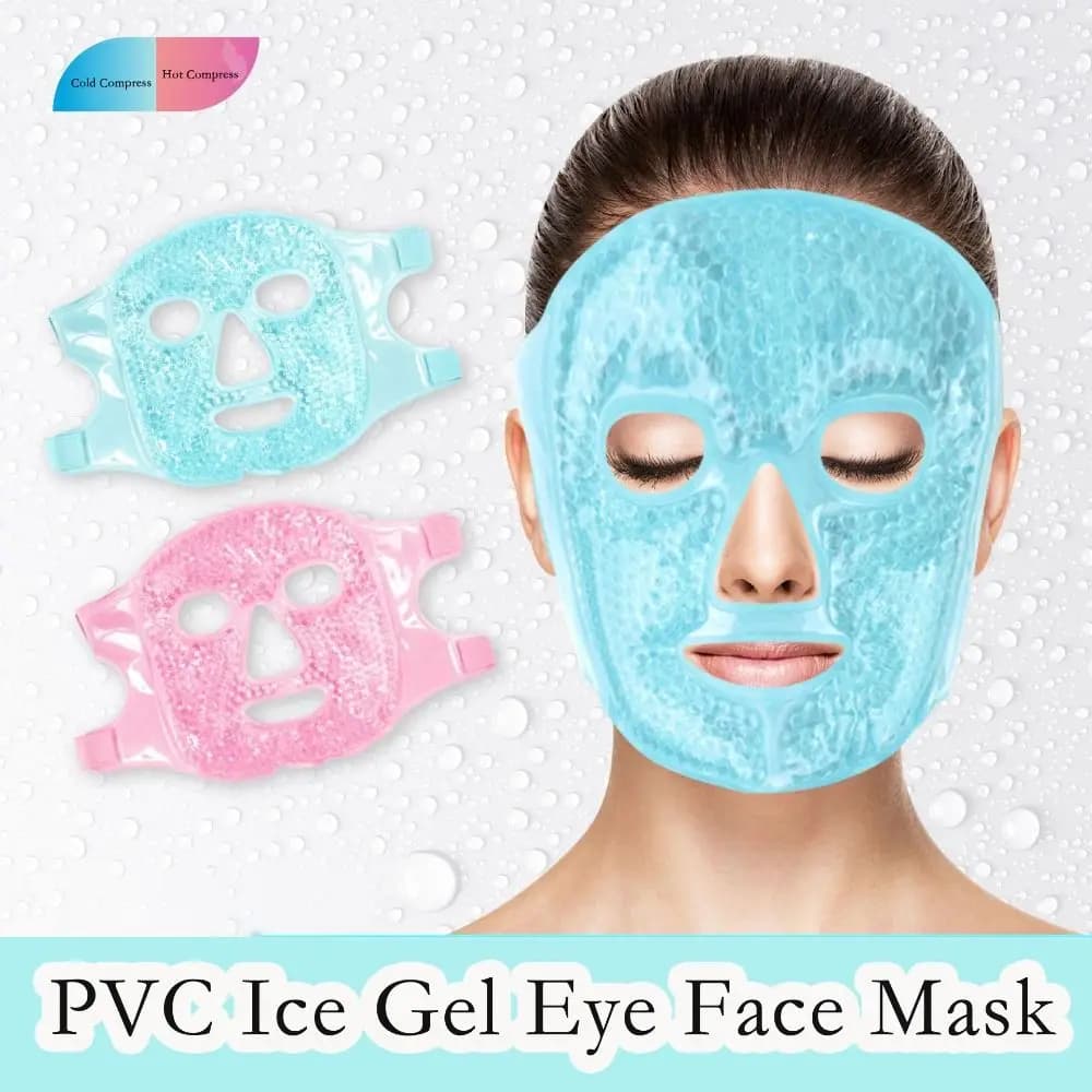 Relieve the fatigue Ice gel mask for eye beads of Gel compress reduce face breath mask for sleep cold heat and warm skin care tool reusable