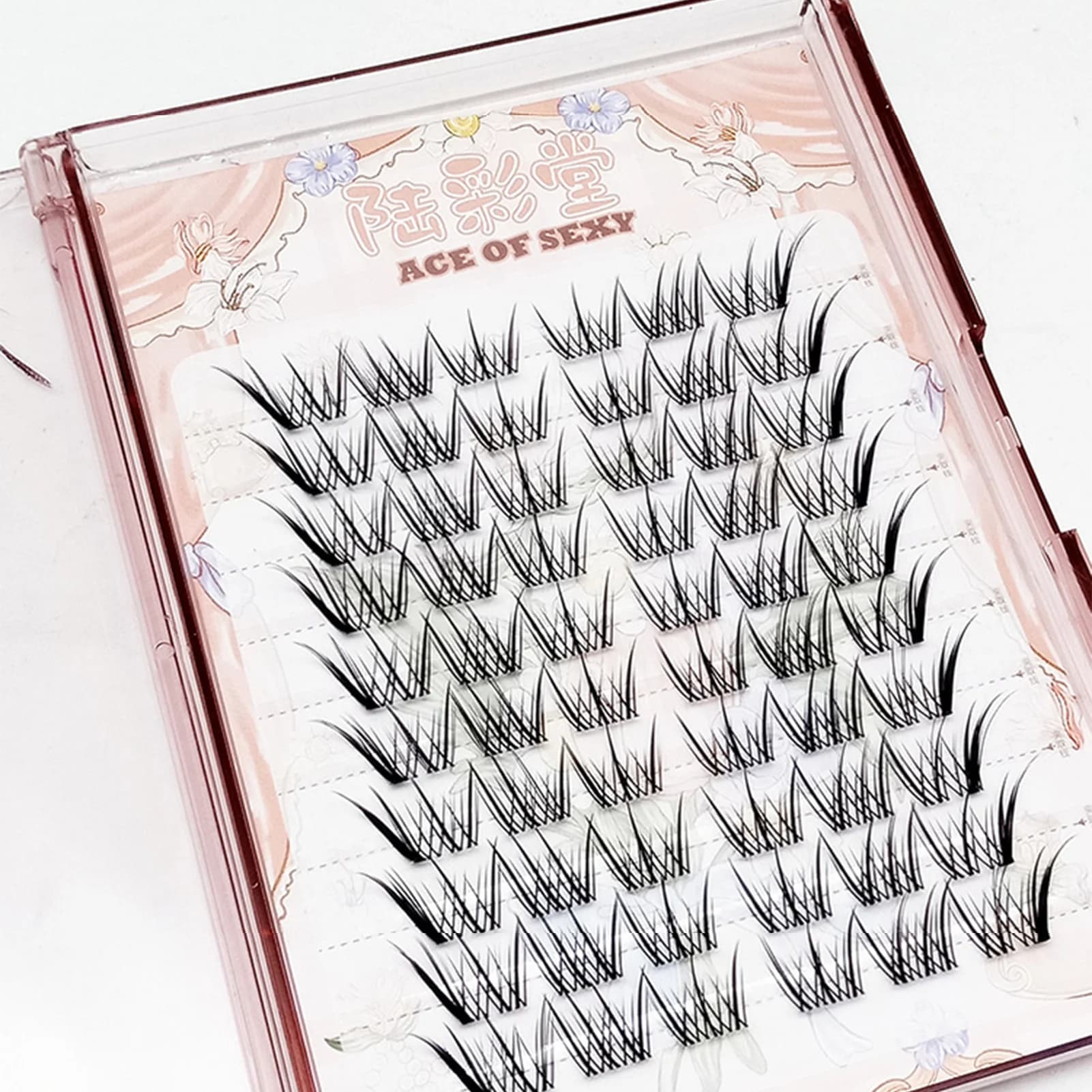 Ciglia finte Fox-eye Fairy cat eye 10 paia Ciglia a grappolo individuali morbide naturali Trucco per estensioni delle ciglia con volume drammatico