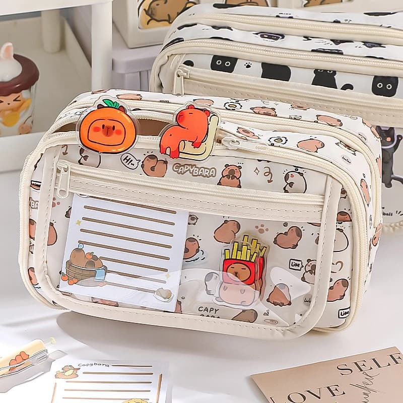 Astuccio modello Kawaii 2024 Nuova scuola primaria Ragazzo e ragazza Astuccio carino di grande capacità dall'aspetto Astuccio Itabag