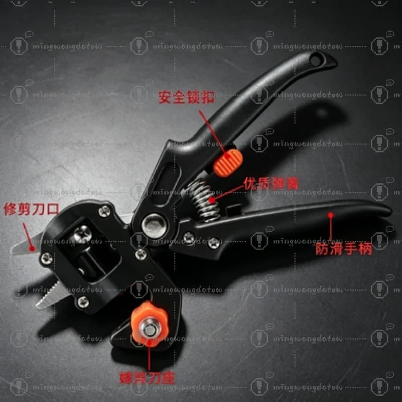 Set di Attrezzi per Innesto da Giardino con 3 Lame, Confezione, Forbici per Innesto Alberi da Frutto, Macchina per Innesto e Potatura