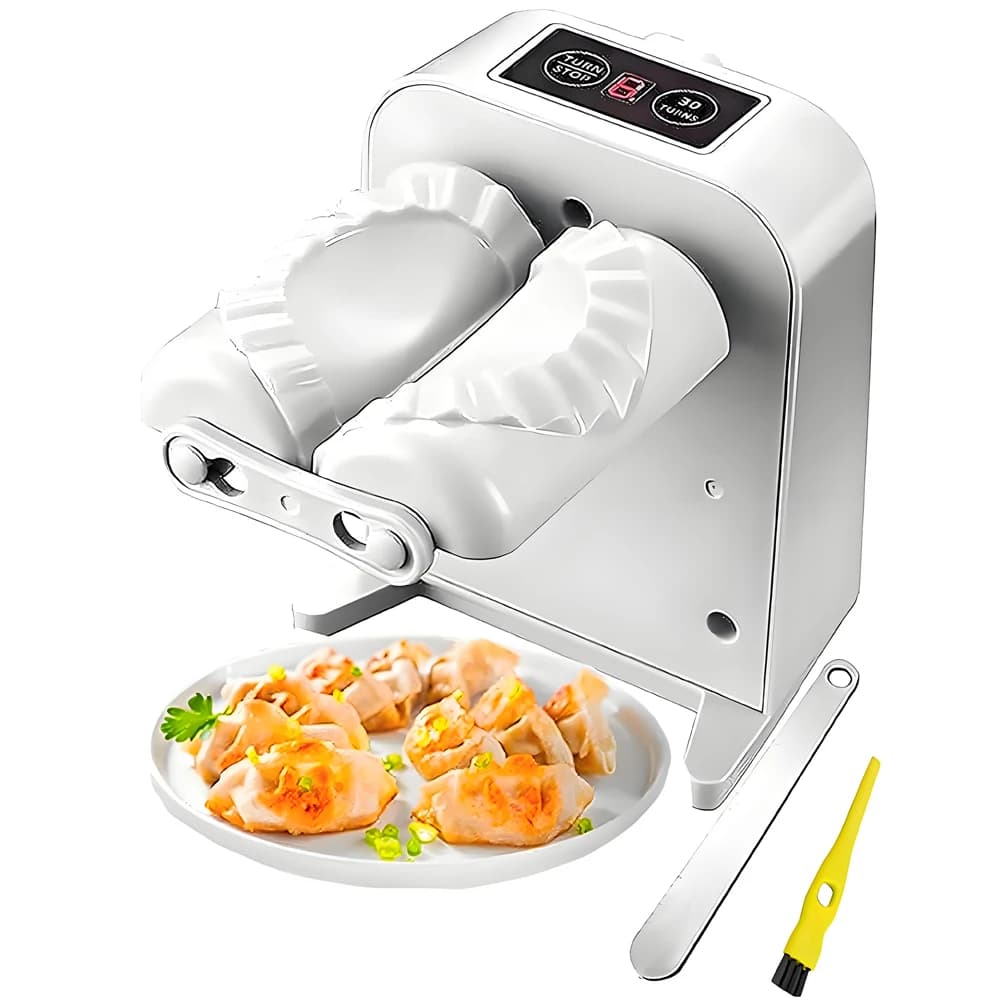 Automatic Electric Dumpling Maker Machine, Rechargeable Household Dumpling Press with Spoon Brush for Empanada, Ravioli, Wonton