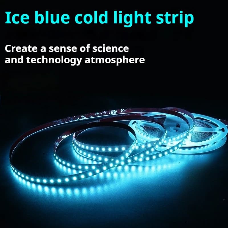 Ice Blue luce fredda Sky Blue 2835 tecnologia autoadesiva atmosfera e-sport 24V striscia di luce soffusa a LED ad alta luce a bassa tensione