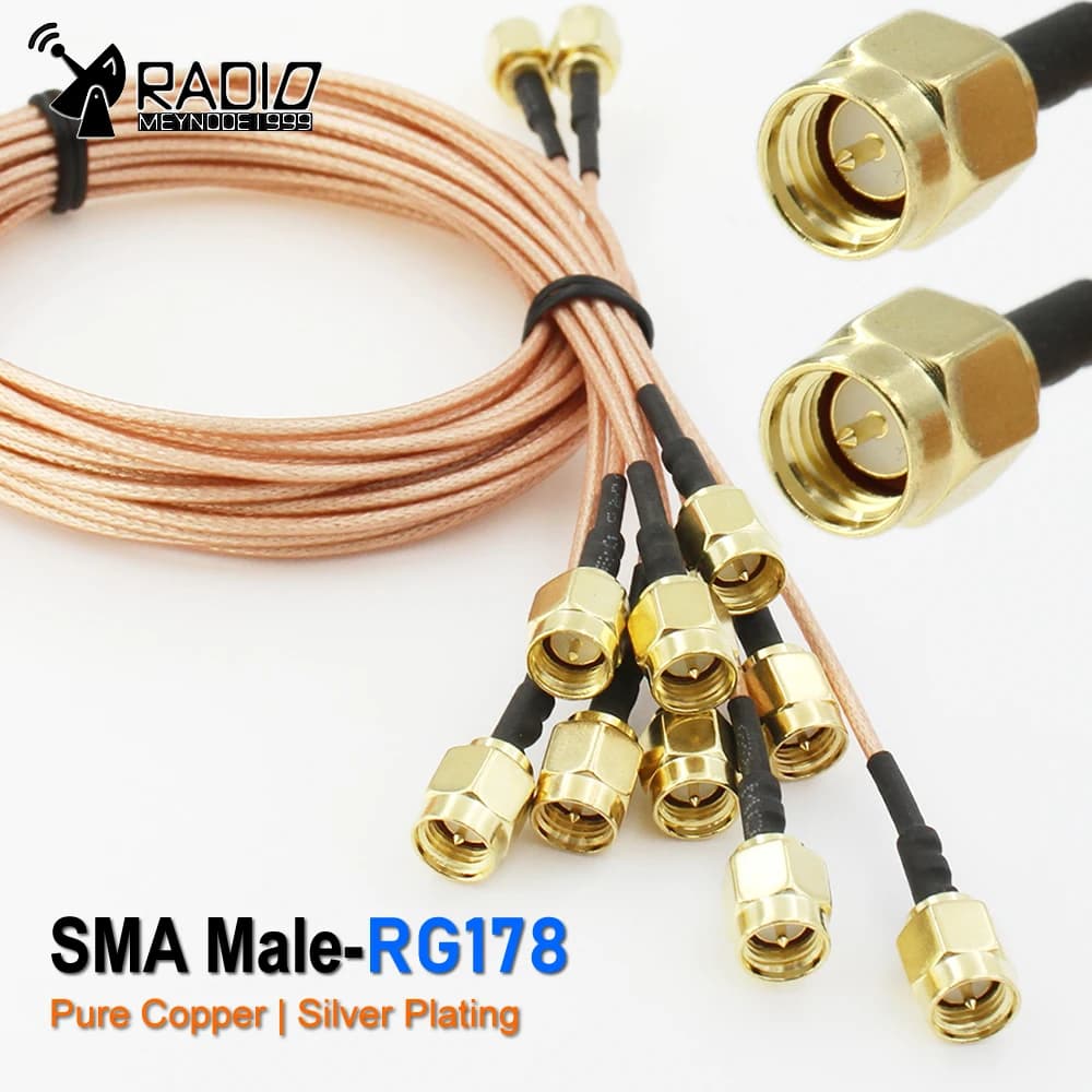 Cavo RG178 SMA Maschio-Maschio, Prolunga per Antenna, Cavo RF Pigtail, Adattatore per Antenne WIFI 3G 4G GSM