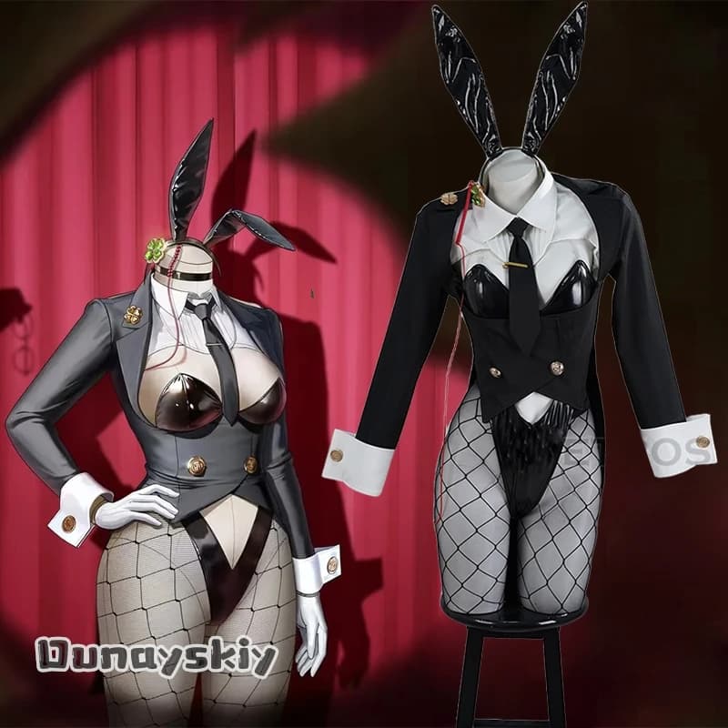 Ade: Costume cosplay NIKKE del coniglietto dell'agente Costume NIKKE {Amanda Cos} Vestito da coniglietto per donne e ragazze Travestimento di Halloween