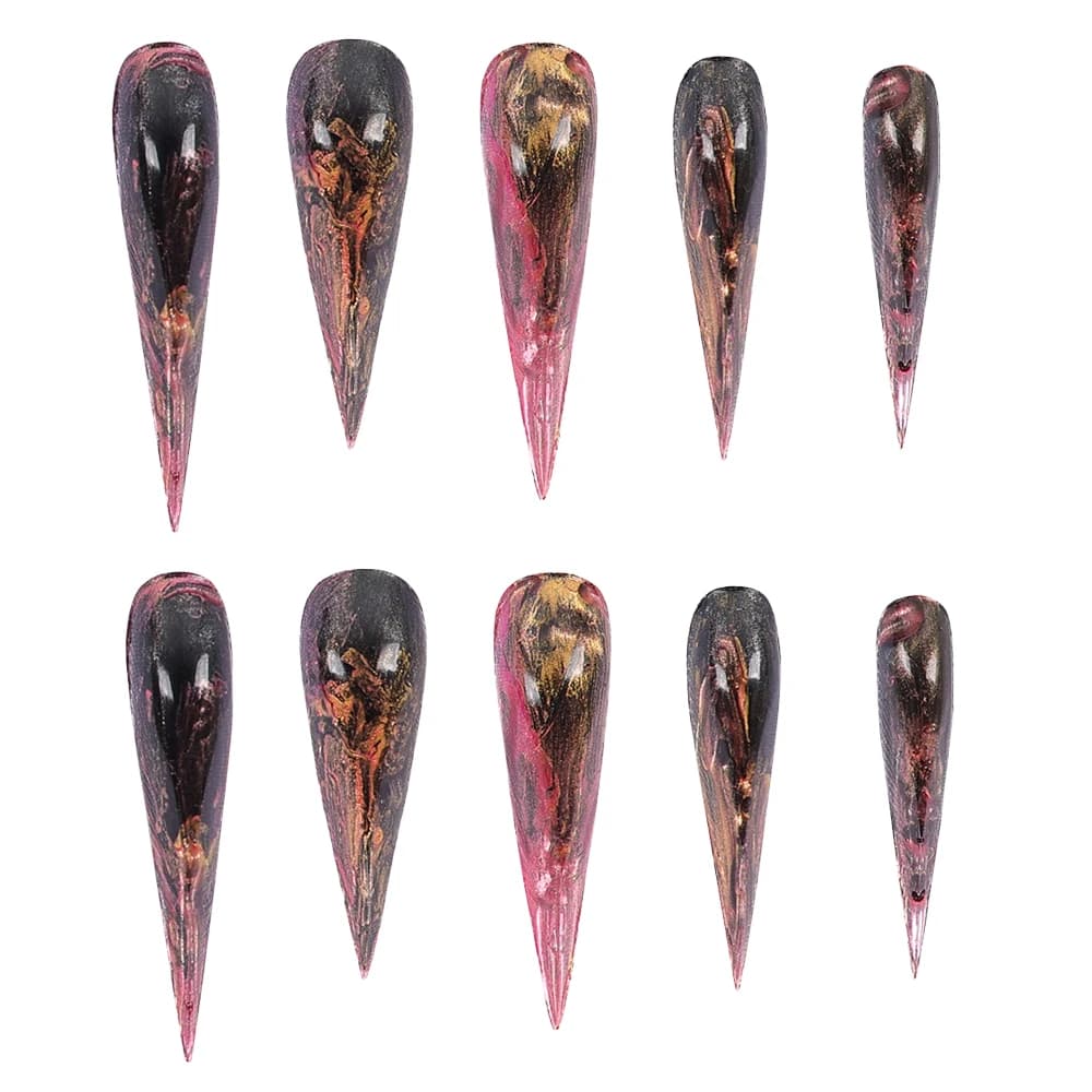Fantasia Medieval Queen Rhaenyra Fake Nail Cosplay Nail Art Tips TV Dragon 3 For House Disfraz Accessory Halloween Carnival Gift