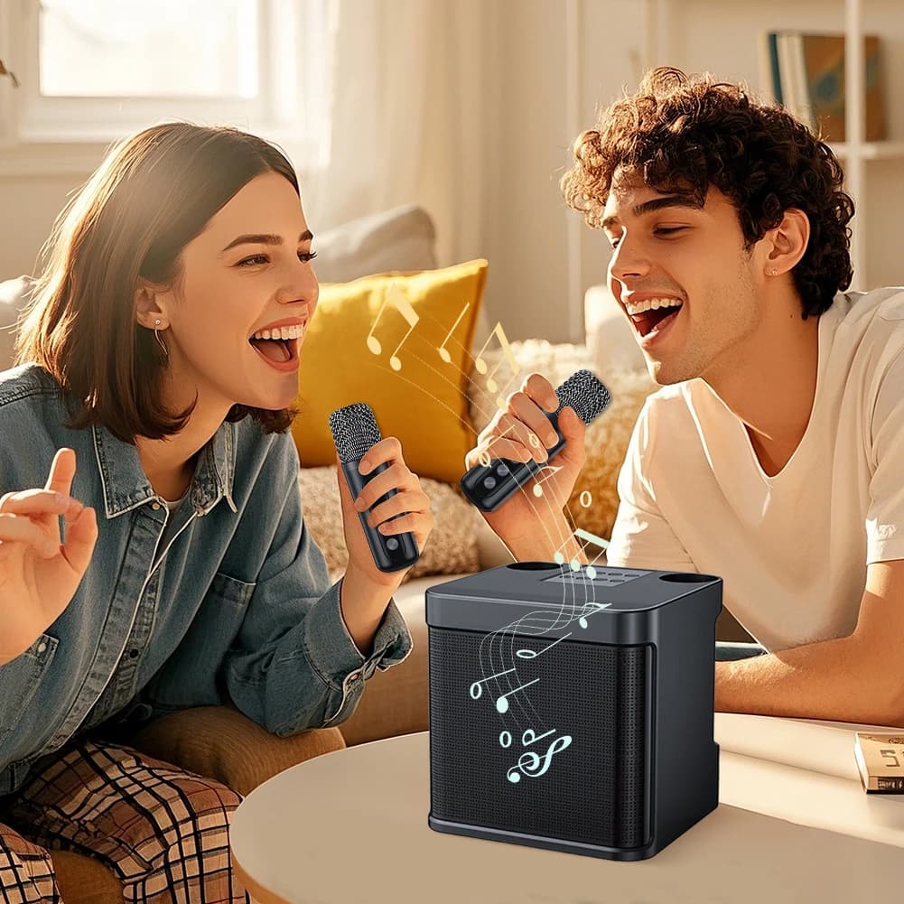 Karaoke Machine Support BT/USB/TF Card/Aux Wireless Karaoke Speaker for Karaoke Party Outdoor Indoor Activities