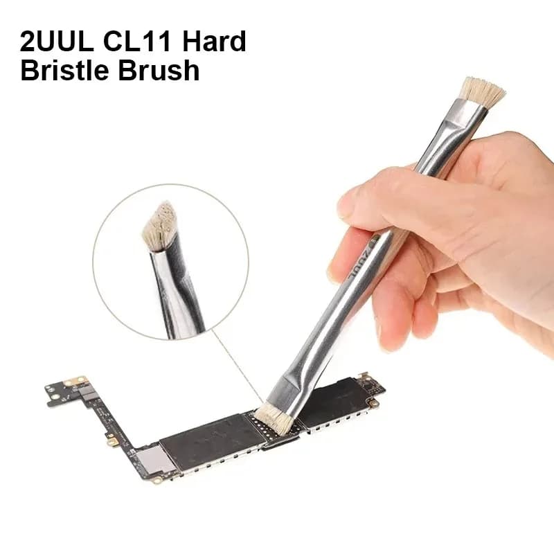 Spazzola a Doppia Testa 2UUL CL11 per Riparazione Telefoni Cellulari, Antistatica, per Pulizia PCB e Chip IC, Strumento Manuale per Rimozione Polvere