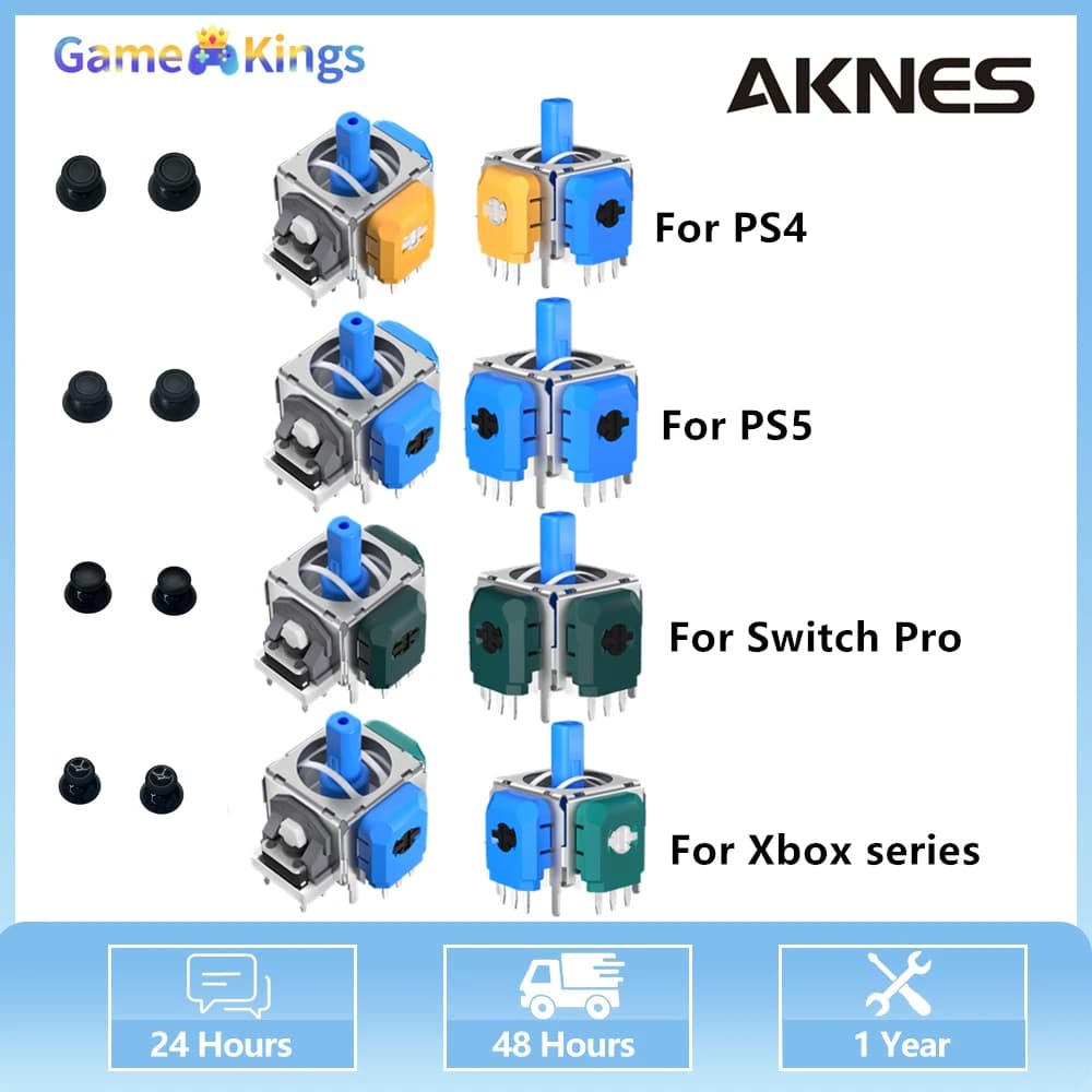AKNES TMR per PS4 PS5 Gamepad Riparazione TMR Joystick elettromagnetico per Switch Pro Sostituzione controller serie Xbox