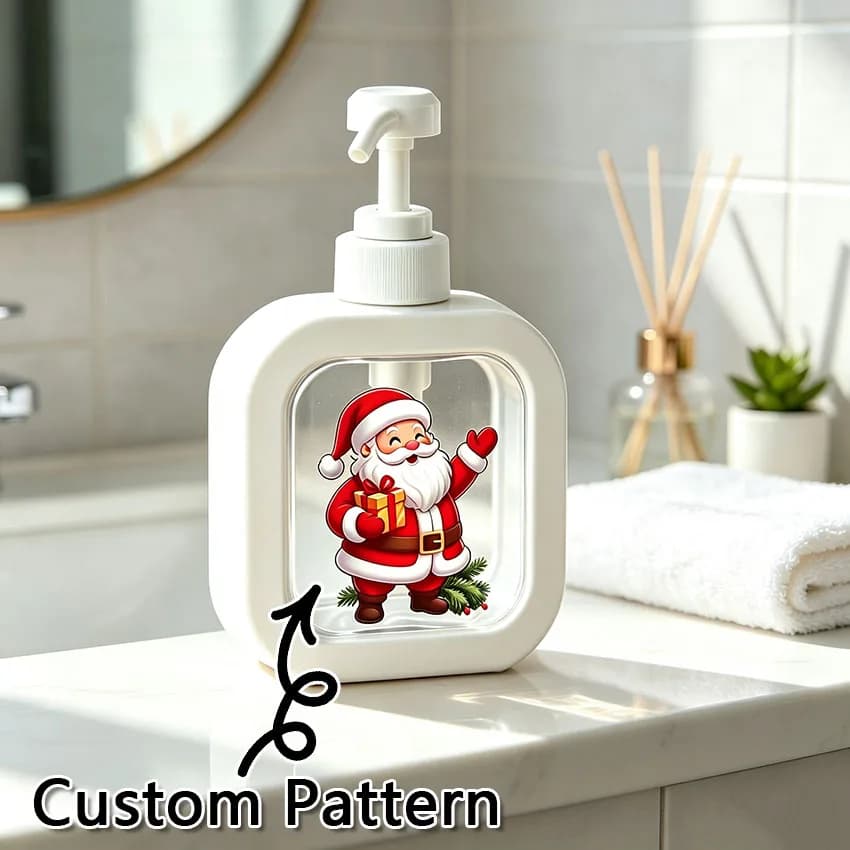 Personalized and Creatively Designed Dispensing Bottles, Supporting Custom Patterns. Hand Pump Design, Press to Dispense Liquid, Easy to Operate. Suitable for Bathrooms and Kitchen Sinks, It Can Be Filled with Various Types of Cleaning and Care Liquids Such as Hand Soap and Shower Gel.