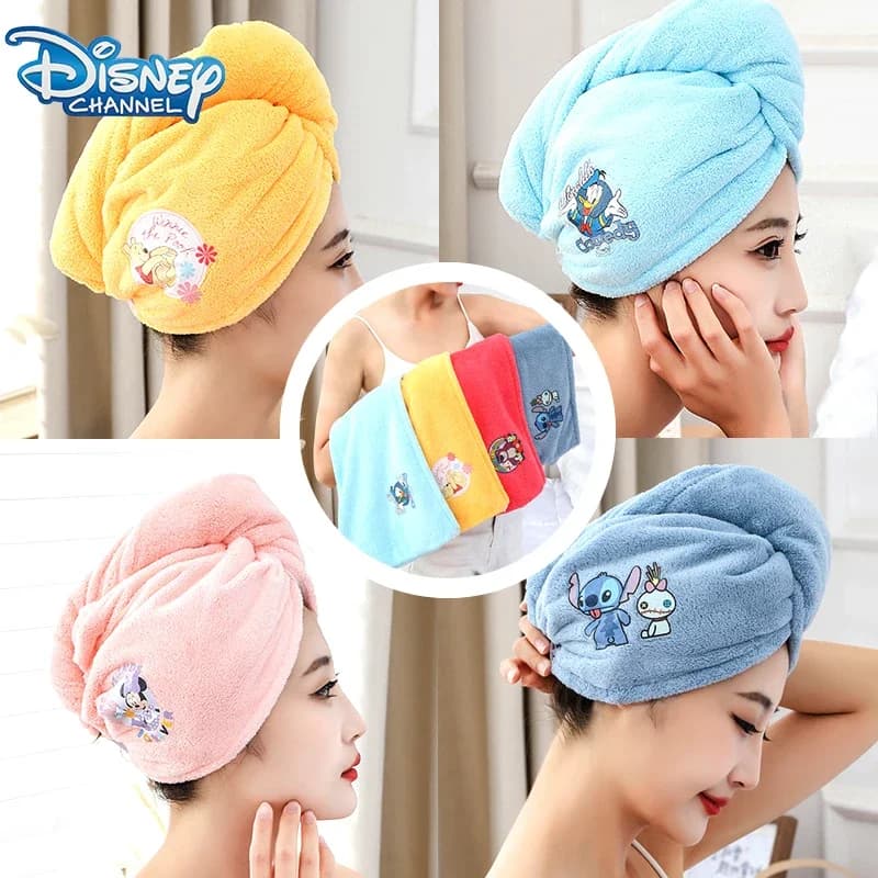 Disney Winnie The Pooh Capelli asciutti Cuffia da doccia Asciugamano punto Topolino Assorbe acqua Cuffia da doccia Paperino Cuffia per capelli asciutti Regalo per feste