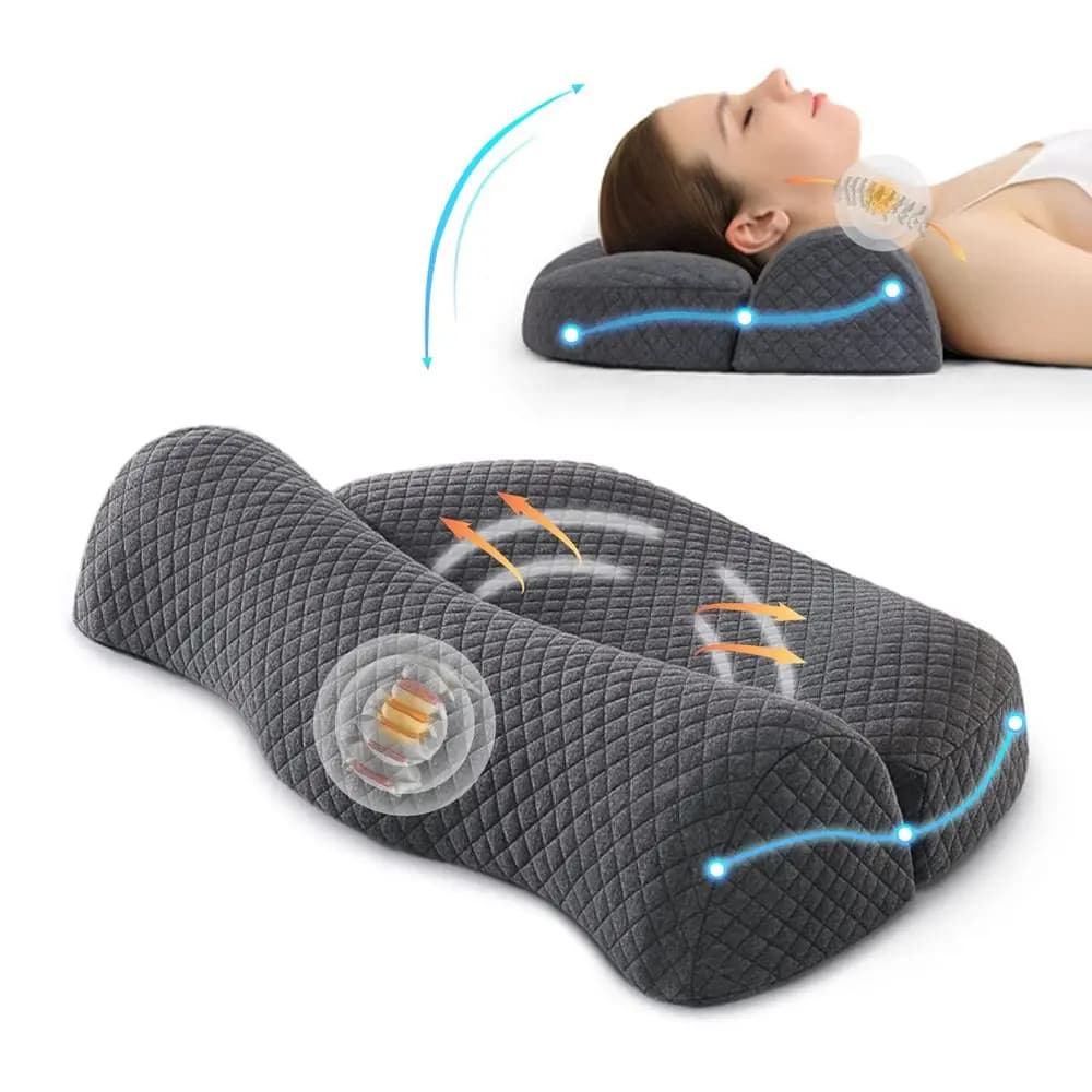 Cuscino in memory foam, cuscini sagomati per dolori al collo e alle spalle, cuscino ergonomico ortopedico per il supporto del collo durante il sonno