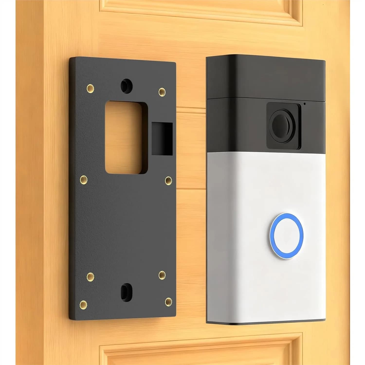 Supporto per campanello Ring senza foratura per campanelli a batteria 2nd-2024/Plus/Pro, campanelli video 2nd-2020/1/2/3/3 Plus/4, piastra adesiva con