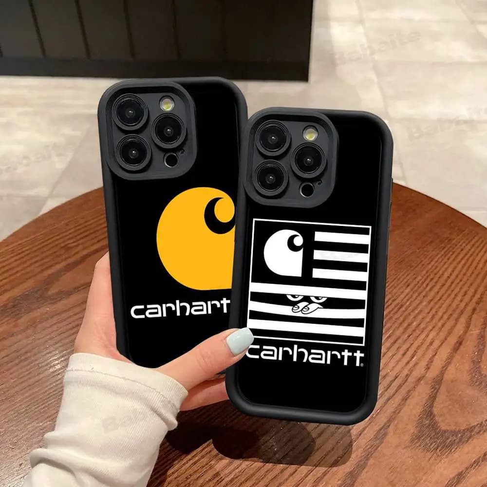 Cover Posteriore Antiurto Candy con Logo Cool C-Carhartt per iPhone 17 15 13 12 11 14 Pro Max X XR XS 16 Plus