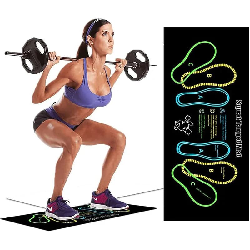Tappetino da allenamento multifunzionale per squat e glutei - Tappetino da palestra leggero per yoga, pilates, esercizi con manubri con design antiscivolo