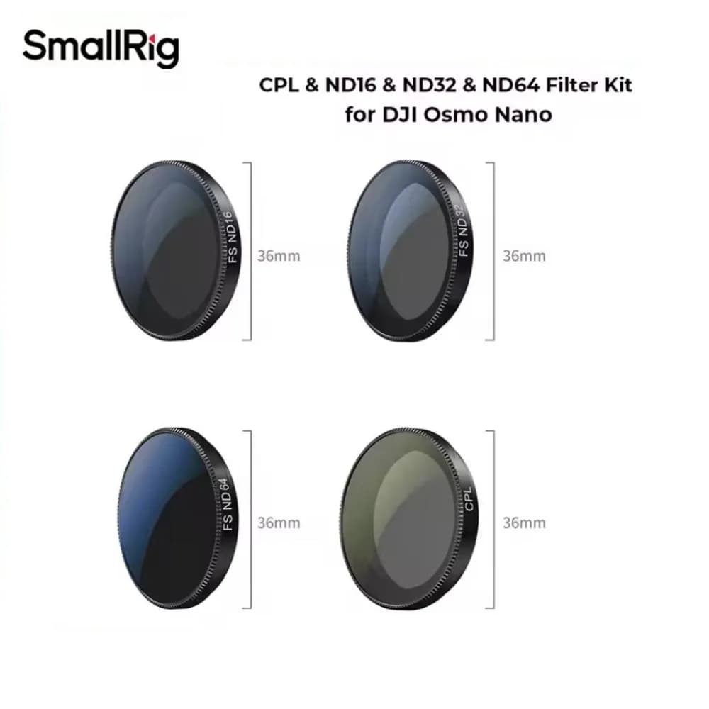 Kit Filtri SmallRig Osmo Nano CPL & ND16 & ND32 & ND64 per DJI Osmo Nano, Filtri per Fotografia Paesaggistica e Ritratti